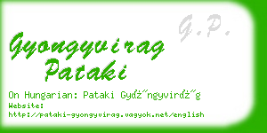 gyongyvirag pataki business card